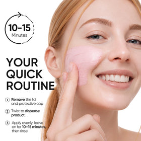 SKINTIFIC stick next to hand to show compact travel-friendly size