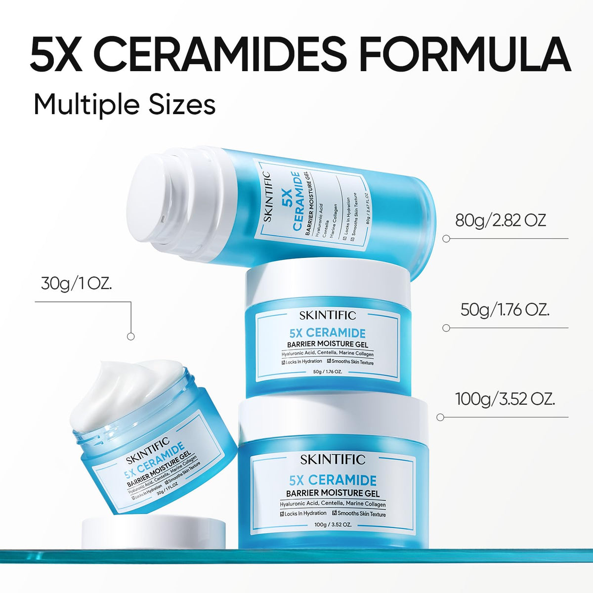 SKINTIFIC product calming sensitive skin after application visual benefit