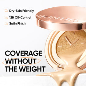 SKINTIFIC side profile of compact highlighting sleek design and travel-friendly benefit