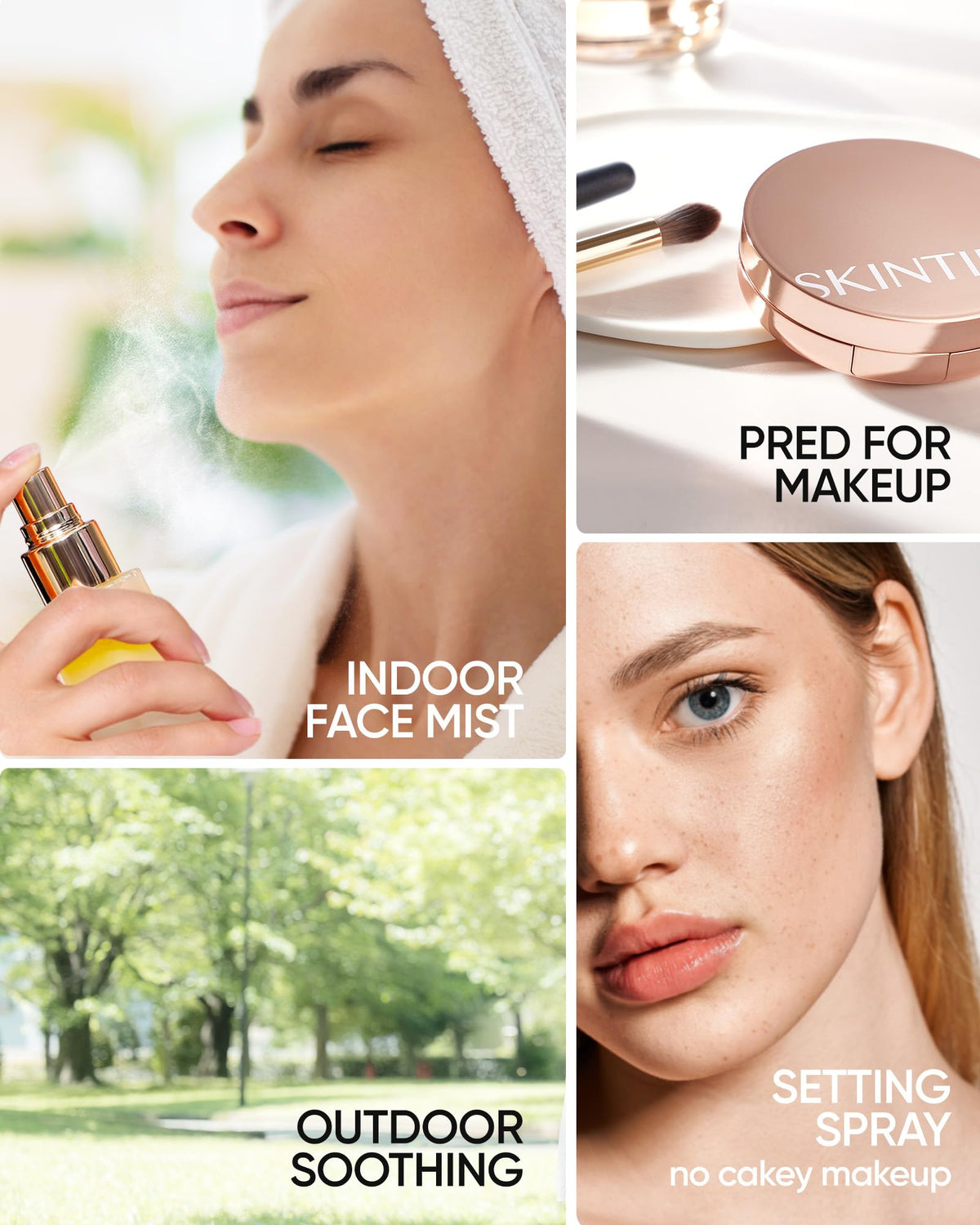 SKINTIFIC next to a 3.3 fl oz scale, clarifies travel-friendly size
