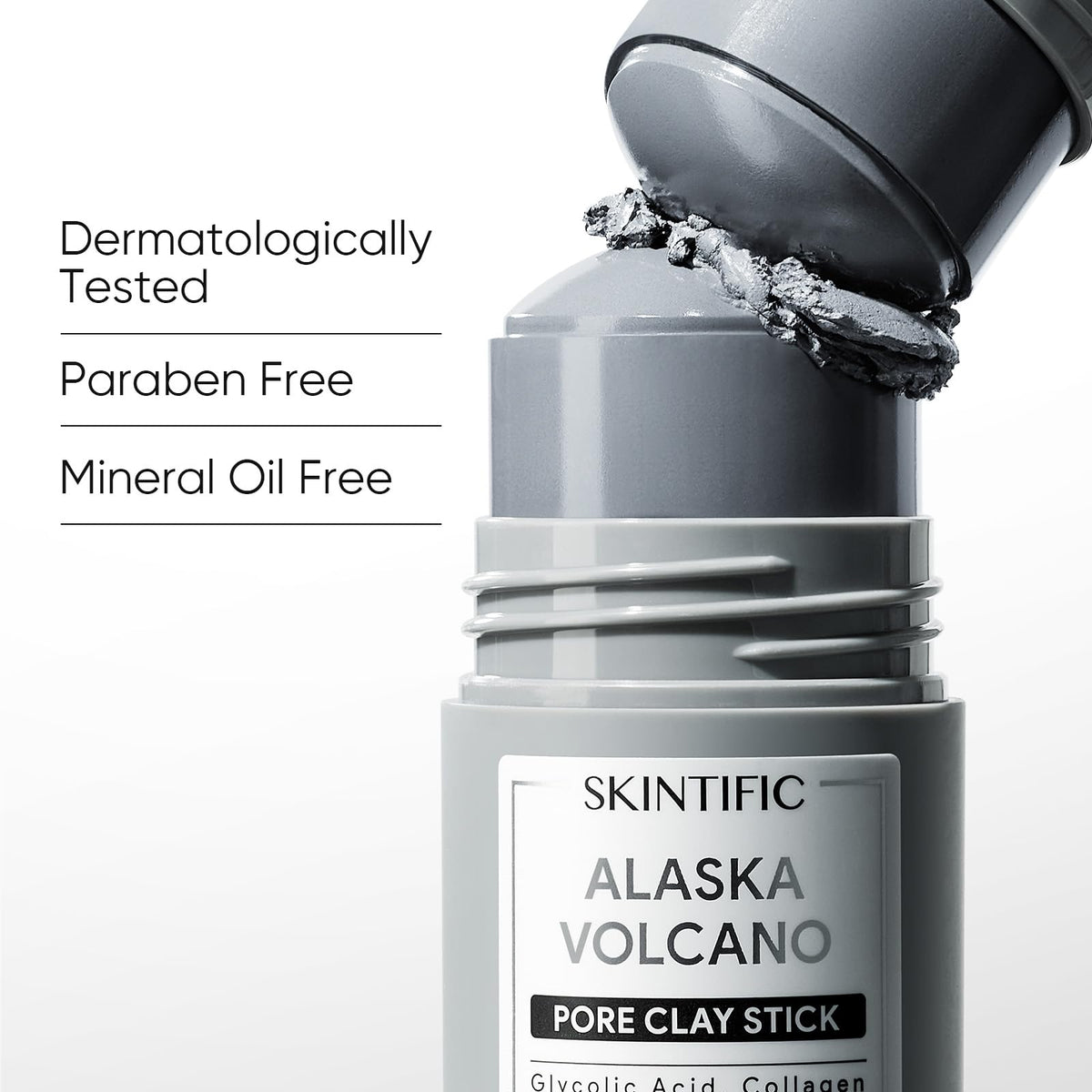 SKINTIFIC stick held in hand to show travel-friendly size benefit