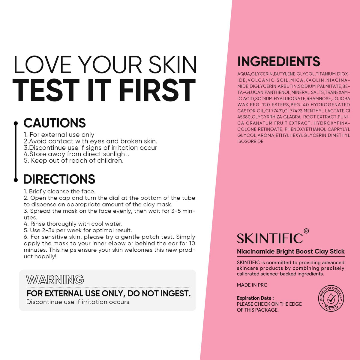 SKINTIFIC close-up of creamy stick texture illustrating gentle exfoliating finish