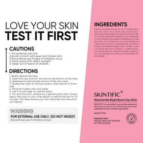 SKINTIFIC close-up of creamy stick texture illustrating gentle exfoliating finish