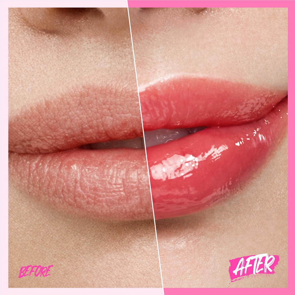 SKINTIFIC swatches on skin showing sheer cherry-red tint and brightening benefit