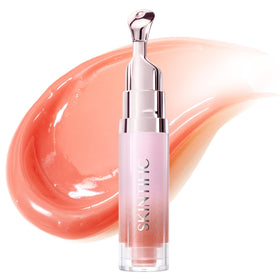SKINTIFIC front packaging showing tinted lip serum and peach rose shade benefit hydration