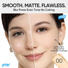 SKINTIFIC open compact revealing porcelain powder and mirror for quick touch-ups