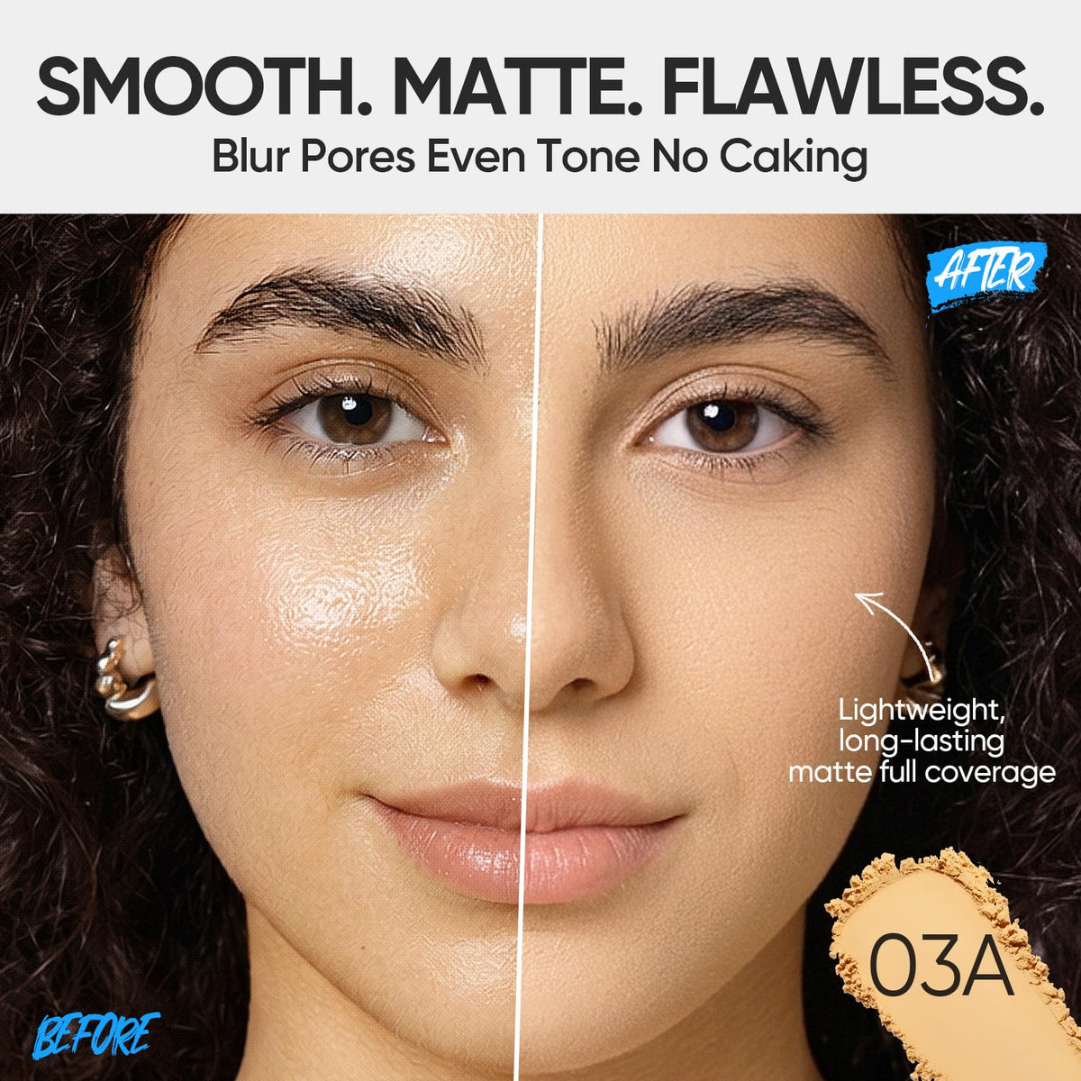 SKINTIFIC open compact showing pressed powder pan and smooth surface