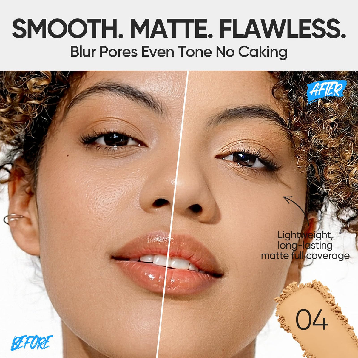 SKINTIFIC open compact with dual-sided puff for quick, customizable coverage