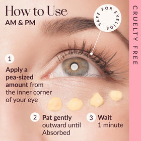 SKINWIT before and after comparison showing firmer under-eyes