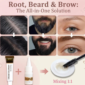 Sklight Coffee being applied near lashes demonstrating quick results