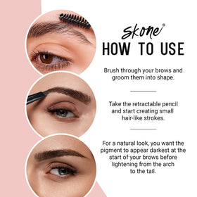 Skone long bristle brush beside standard brush showing faster blending benefit