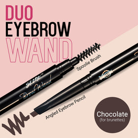 Skone dual-ended brow wand highlighting pencil and brush for precise shaping