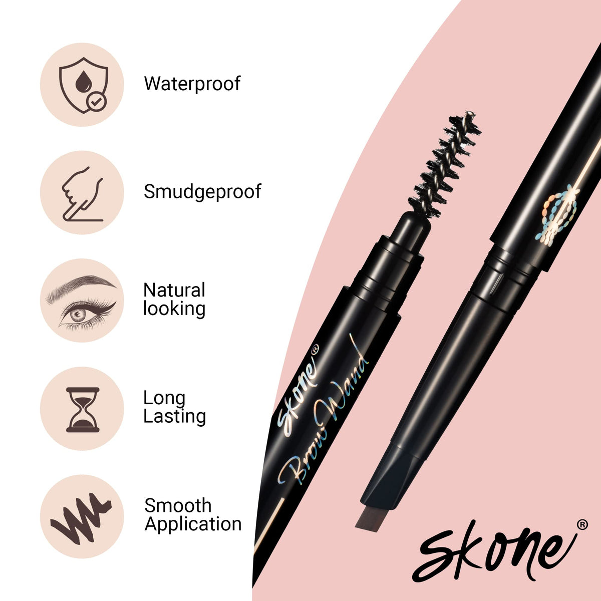 Skone pencil tip close-up demonstrating creamy pigment for natural strokes