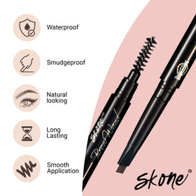 Skone pencil tip close-up demonstrating creamy pigment for natural strokes