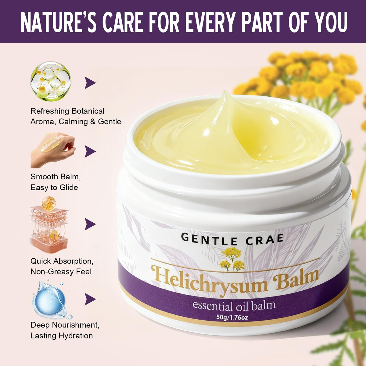 SKSOYT balm open texture close-up demonstrating smooth, melting consistency