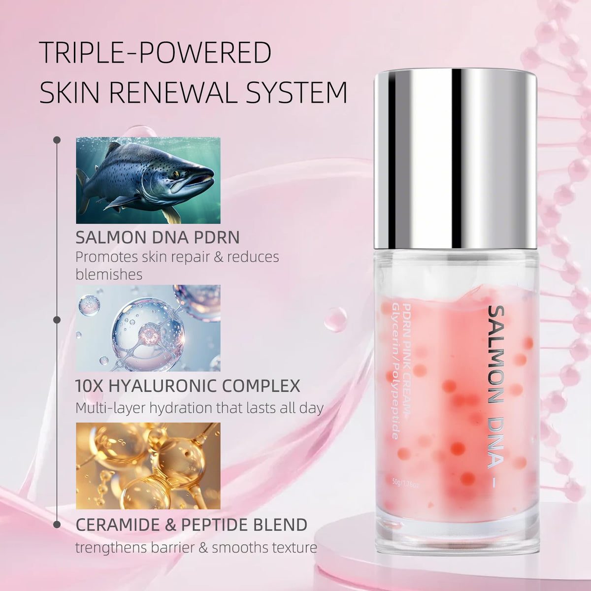 SKSOYT ingredients label view showing PDRN, niacinamide and hyaluronic acid