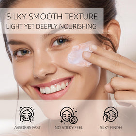 SKSOYT swatch on hand demonstrating hydration and quick absorbency benefit