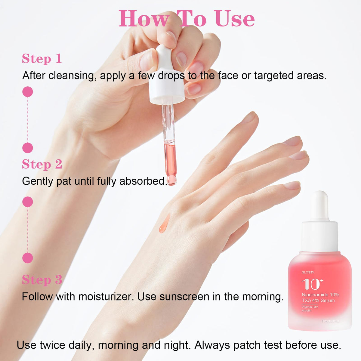 SKSOYT bottle next to a coin to show 30ml size and travel-friendly portability benefit