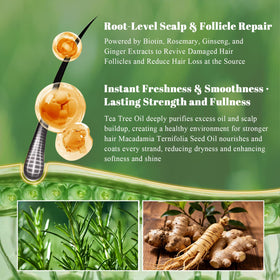 SKUPHI label close-up highlighting amino acids, biotin and zinc PCA benefits