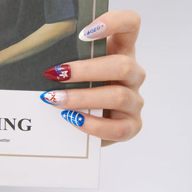 SKUPHI detailed view of red white blue stars and stripes design for festive holiday impact