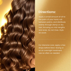 SKUPHI oil texture on hair strand demonstrating lightweight absorption