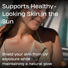 Sky and Sol tube in hand illustrating compact 3 oz portability benefit