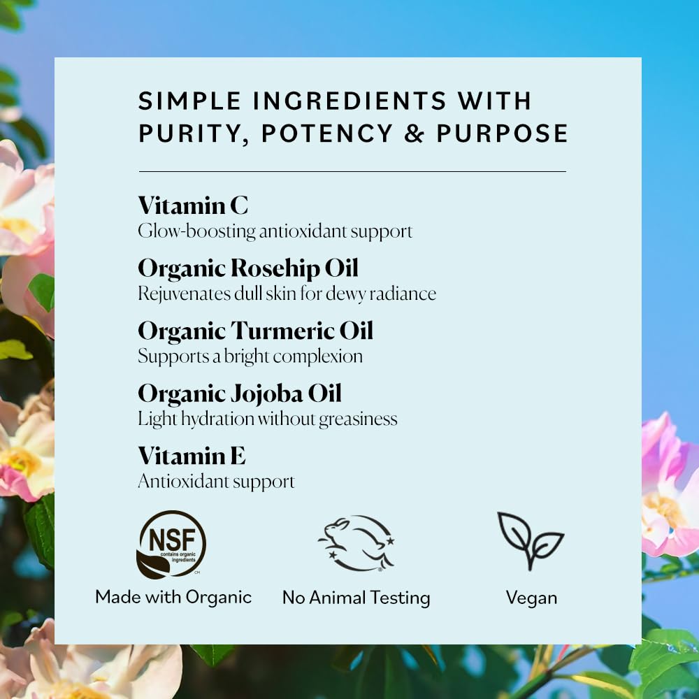 Sky Organics 1 fl oz bottle in hand to show true size and portable convenience