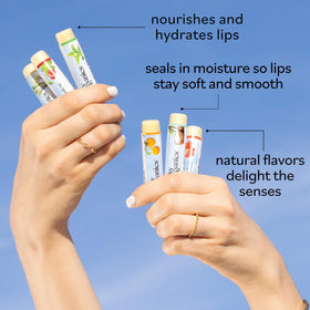 Sky Organics flavor labels detail showing flavor names and organic certification for clarity