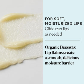 Sky Organics four balm tubes arranged to show assorted flavors and portability