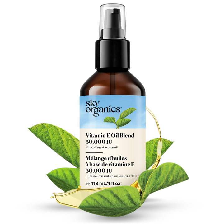 Sky Organics front label on 117 ml bottle showing product benefits