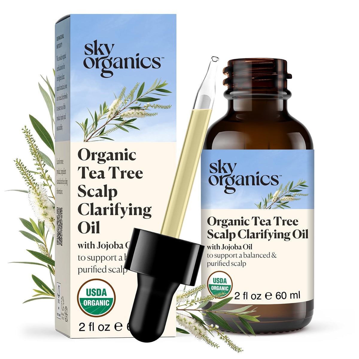 Sky Organics front packaging showing bottle and label benefits