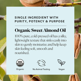 Sky Organics used on hair ends to demonstrate frizz control and shine benefit
