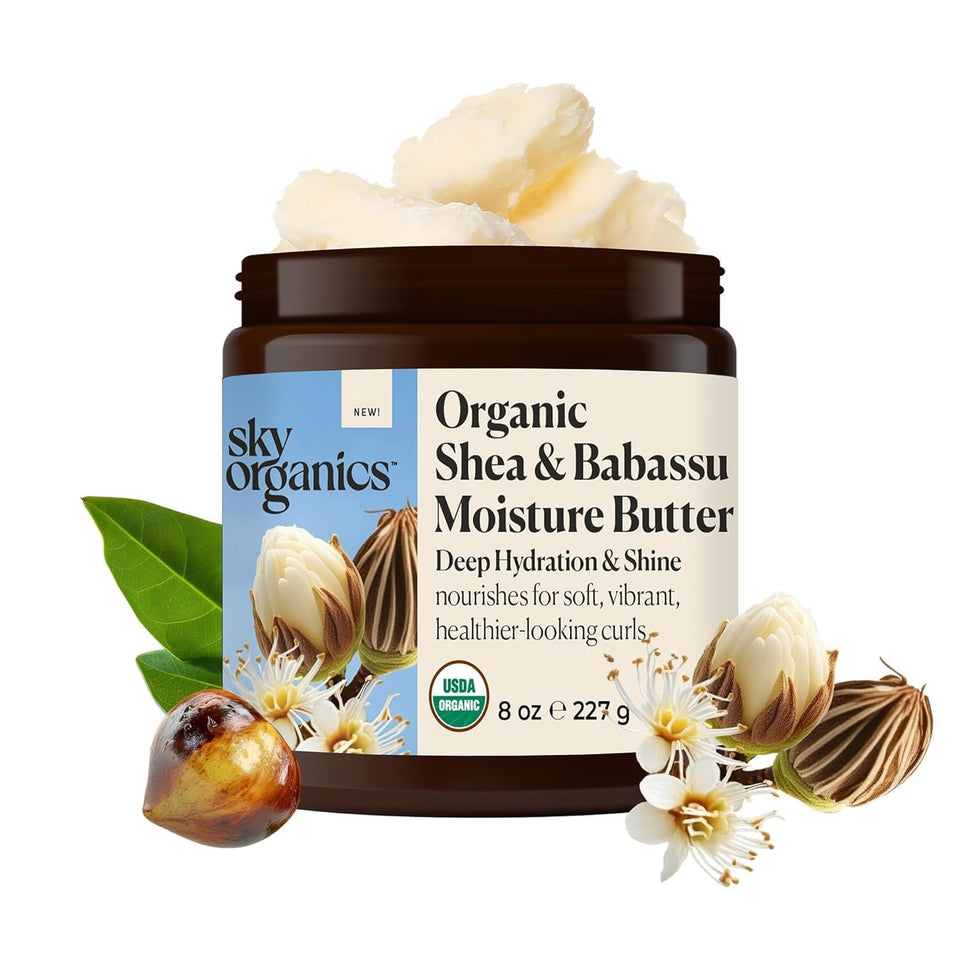 Sky Organics jar front view showing label and organic formula benefit
