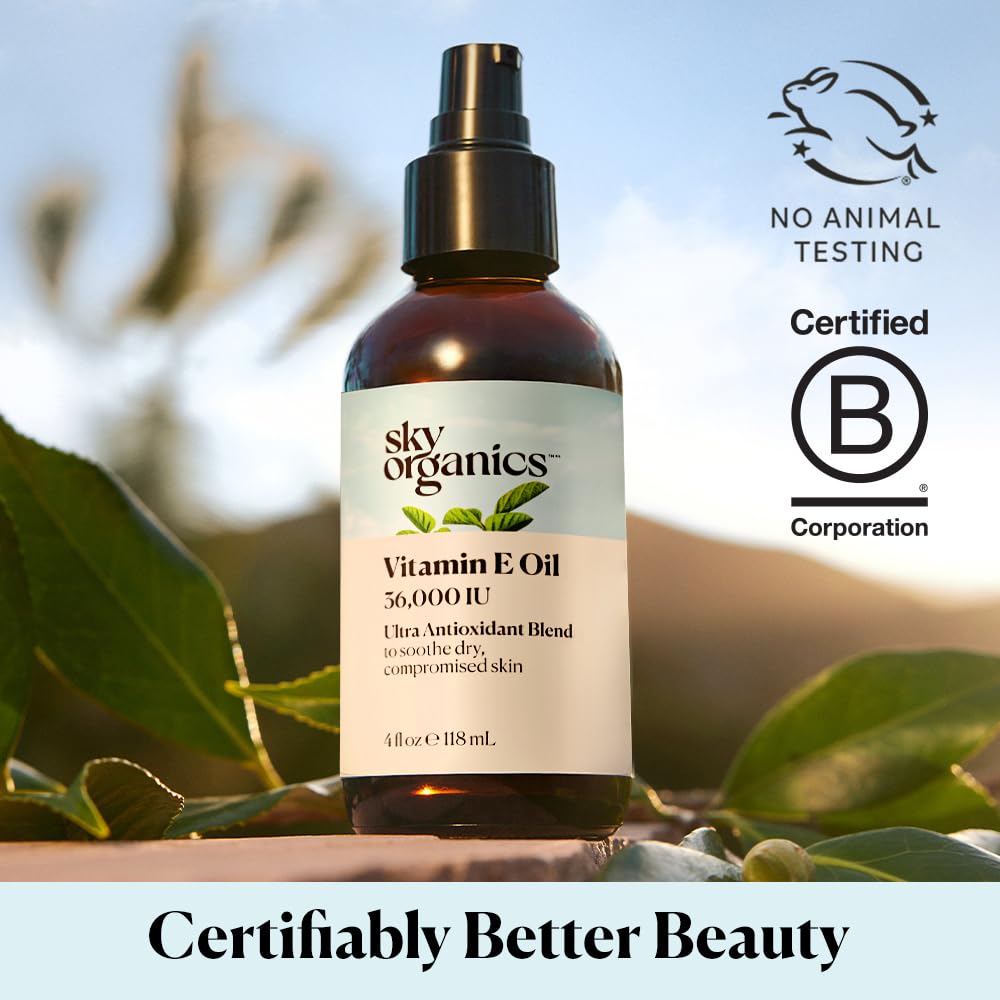 Sky Organics bottle on vanity in bathroom to suggest nightly ritual
