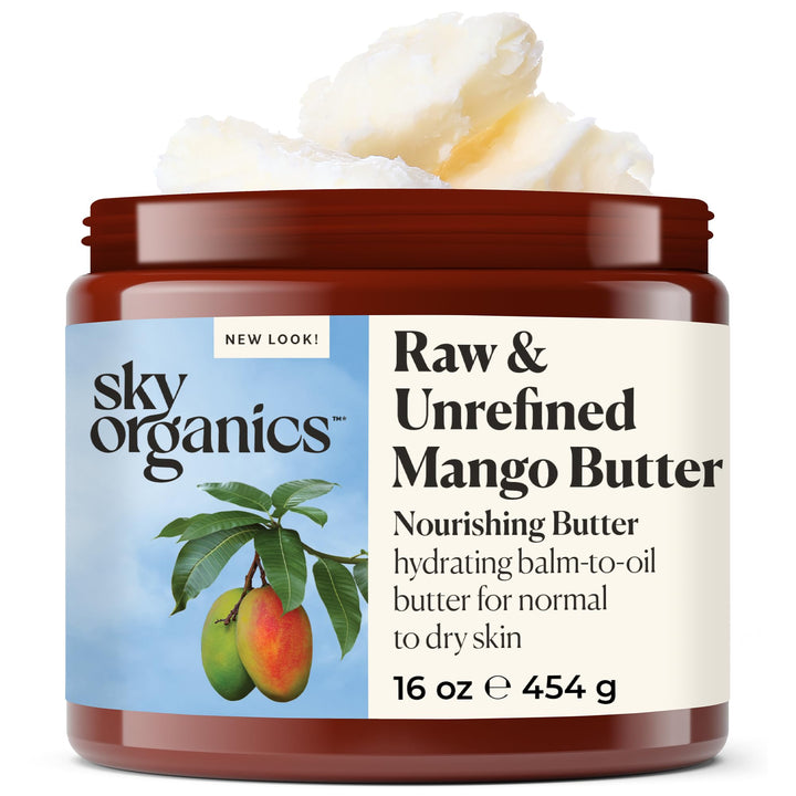Sky Organics jar front view showing clean packaging and 16 oz size benefit