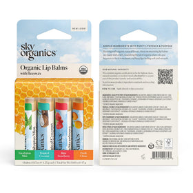 Sky Organics open tube showing smooth balm texture for easy application benefit