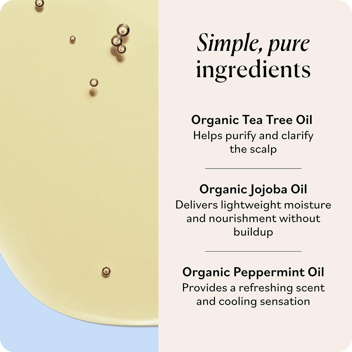 Sky Organics used before shampoo at hair basin, lifts buildup effectively
