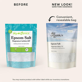 Sky Organics resealable zipper detail preserving salt freshness and preventing clumps