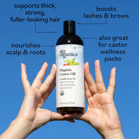 Sky Organics bottle and wraps beside ruler showing product scale and value
