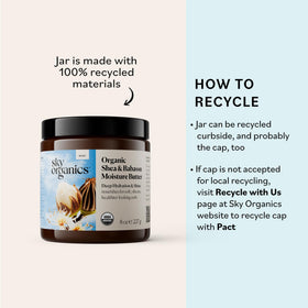 Sky Organics jar beside hand and coin for size comparison and portion guidance