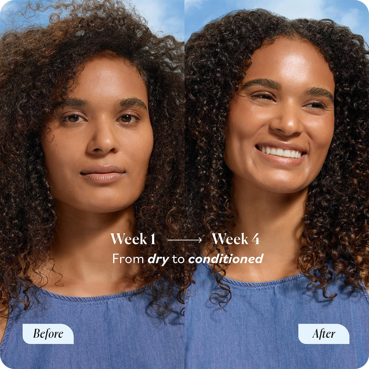 Sky Organics oil on palm demonstrating viscous texture for deep conditioning