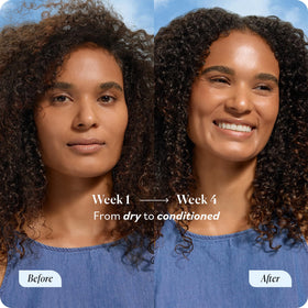 Sky Organics oil on palm demonstrating viscous texture for deep conditioning