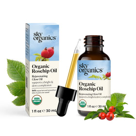 Sky Organics travel-size bottle front view showing clean organic packaging and portability