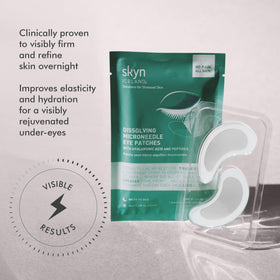 skyn ICELAND macro view of dissolving microneedles showing active delivery