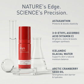 skyn ICELAND bottle next to a coin to show size and travel-friendly 1 fl oz benefit