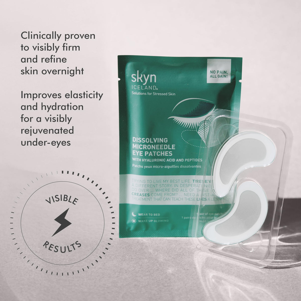 skyn ICELAND gel texture and patch detail conveying hydration and comfort