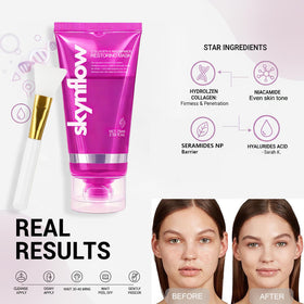 skynflow gel texture close-up showing clear consistency, hydrates without heaviness