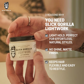 Slick Gorilla product on hands demonstrating smooth application and control