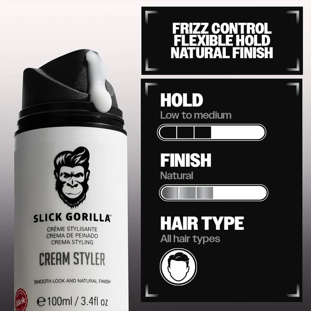 Slick Gorilla jar next to ruler showing 100ml size for travel-friendly grooming