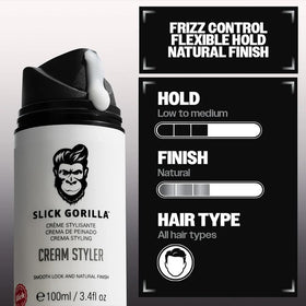 Slick Gorilla jar next to ruler showing 100ml size for travel-friendly grooming